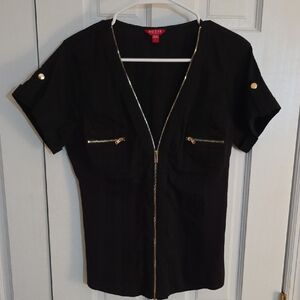 Guess Black Button-Down Women's Shirt